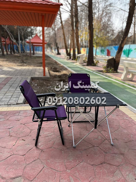ست میز و صندلی تاشو پلاس ۲ نفره تمام فوم