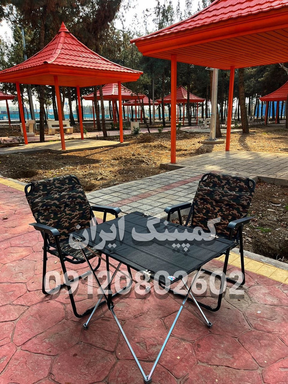 ست میز و صندلی تاشو پلاس ۲ نفره تمام فوم