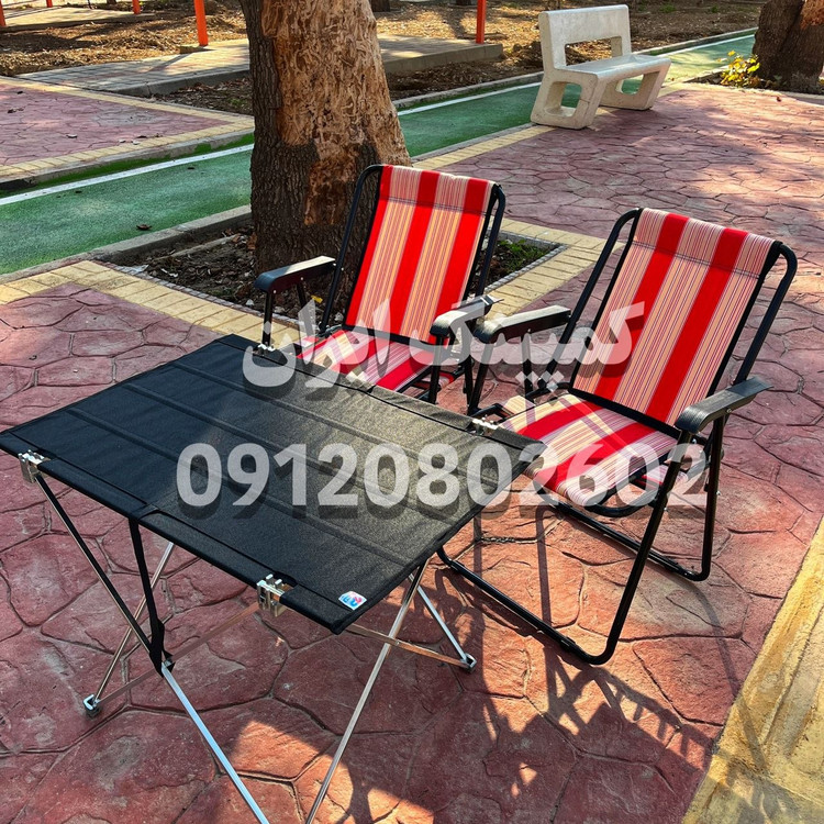 ست میز و صندلی تاشو مسافرتی ۲ نفره فومدار