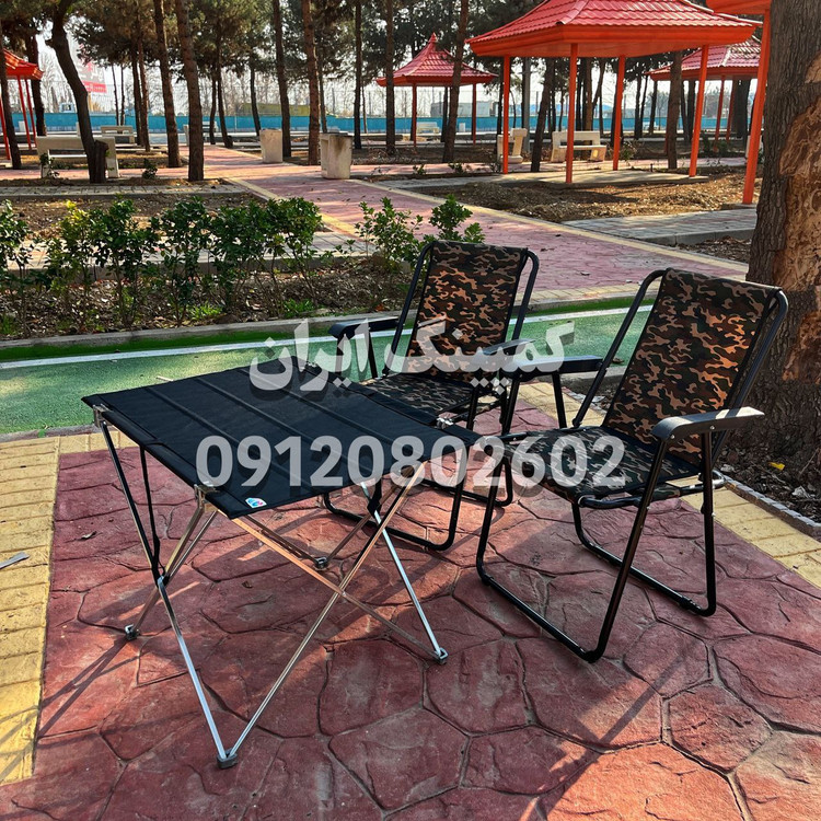 ست میز و صندلی تاشو مسافرتی ۲ نفره فومدار