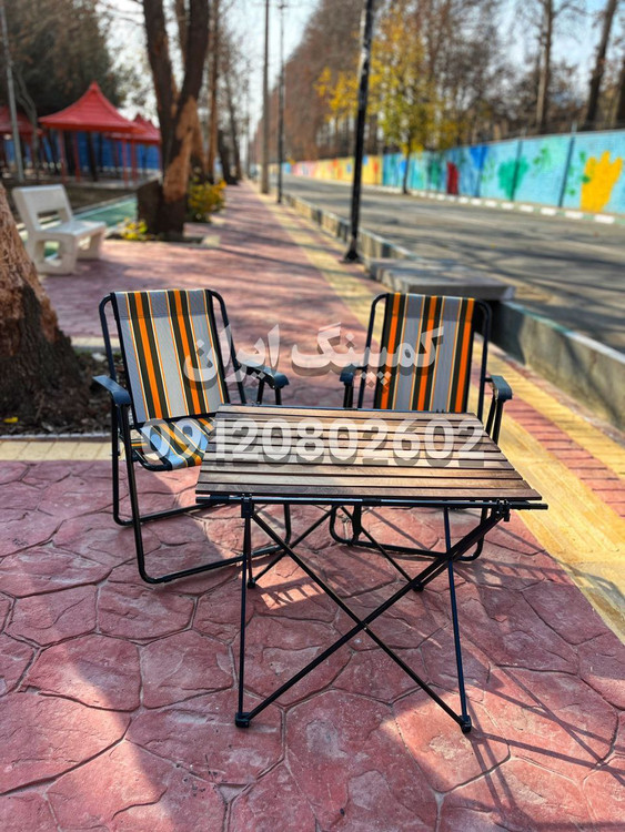 ست دو نفره صندلی تاشو ۷ فنره